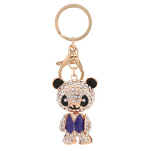 Cute Bear Pendant Key Ring Crystal Rhinestone Lovely Key Chain Women Jewelry for Car Purse Handbag Charm Decoration Gift TIML66 TIML66