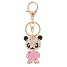 Cute Bear Pendant Key Ring Crystal Rhinestone Lovely Key Chain Women Jewelry for Car Purse Handbag Charm Decoration Gift TIML66 TIML66