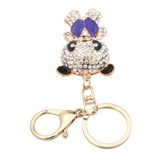 Cute Bear Pendant Key Ring Crystal Rhinestone Lovely Key Chain Women Jewelry for Car Purse Handbag Charm Decoration Gift TIML66 TIML66