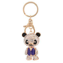 cute bear pendant key ring crystal rhinestone lovely key chain women jewelry forcar purse handbag charm decoration gift TIML66