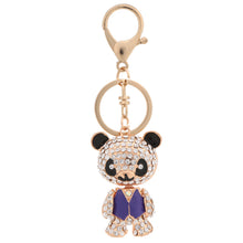 Cute Bear Pendant Key Ring Crystal Rhinestone Lovely Key Chain Women Jewelry for Car Purse Handbag Charm Decoration Gift TIML66 TIML66