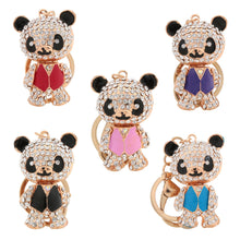 Cute Bear Pendant Key Ring Crystal Rhinestone Lovely Key Chain Women Jewelry for Car Purse Handbag Charm Decoration Gift TIML66 TIML66