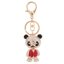 Cute Bear Pendant Key Ring Crystal Rhinestone Lovely Key Chain Women Jewelry for Car Purse Handbag Charm Decoration Gift TIML66 TIML66