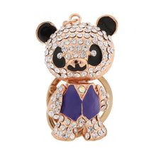 Cute Bear Pendant Key Ring Crystal Rhinestone Lovely Key Chain Women Jewelry for Car Purse Handbag Charm Decoration Gift TIML66 TIML66