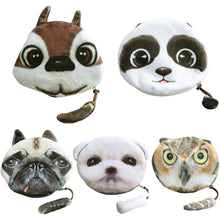 cute women coin purse animal head print zipperclosure cute mini wallet small cartoon clutch bag TIML66