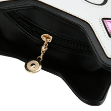 Cute Women Shoulder Bag Cat Shape Zipper Metal Chain Strap Casual Crossbody Bag PU Leather Small Bag White TIML66 TIML66