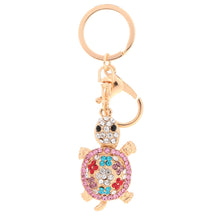 cute shining rhinestone key ring women lovely animal turtle pendant key chain jewelry forcar purse handbag charm gift TIML66