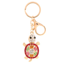 Cute Shining Rhinestone Key Ring Women Lovely Animal Turtle Pendant Key Chain Jewelry for Car Purse Handbag Charm Gift TIML66 TIML66