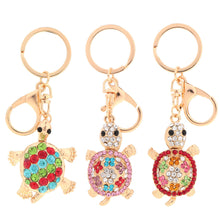 Cute Shining Rhinestone Key Ring Women Lovely Animal Turtle Pendant Key Chain Jewelry for Car Purse Handbag Charm Gift TIML66 TIML66