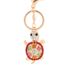 Cute Shining Rhinestone Key Ring Women Lovely Animal Turtle Pendant Key Chain Jewelry for Car Purse Handbag Charm Gift TIML66 TIML66