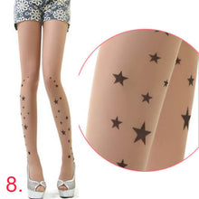 cute women sexy transparent silk stocking tattoo pantyhose woman leggings TIML66