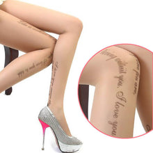 cute women sexy transparent silk stocking tattoo pantyhose woman leggings TIML66