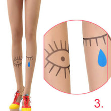 cute women sexy transparent silk stocking tattoo pantyhose woman leggings TIML66