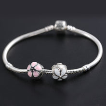 Daisy Enameled Clip Bead S925 Sterling Silver Jewelry Charms Beads for 3mm BraceletBangle DIY Beads for Jewelry Making TIML66 TIML66