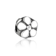 daisy enameled clip bead5 sterling silver jewelry charms beads for 3mm bracelet bangle diy beads for jewelry making TIML66
