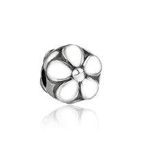 Daisy Enameled Clip Bead S925 Sterling Silver Jewelry Charms Beads for 3mm BraceletBangle DIY Beads for Jewelry Making TIML66 TIML66