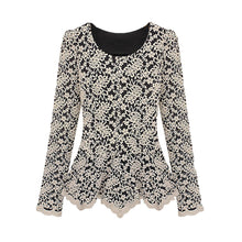 Elegant Women Lace Blouse Long Sleeve Peplum Slim Basic Shirt Tops blusa de renda ladies office shirt clothing Beige TIML66 TIML66