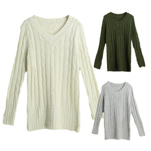 fall women sweaters and pullovers ol knitted sweater solid ribbed v neck long sleeve casual longline jumper sweater mujer TIML66