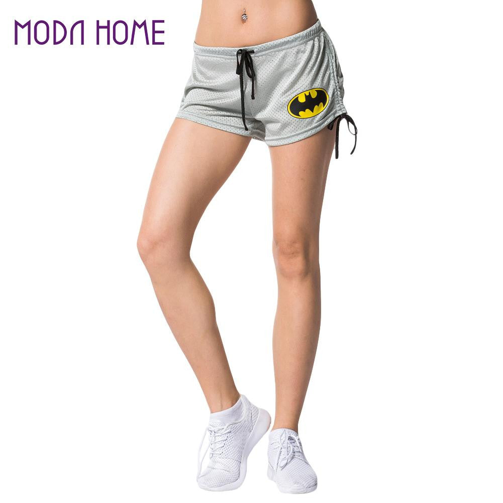 Letter Women Elastic Waist Casual Shorts Tunic Drawstring Elegant Cuff Shorts Women Feminino Batman Short TIML66 TIML66