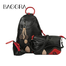 3 Women Backpack Set PU Leather Leaf Applique Schoolbag for Teenagers Girls Student Travel Bag Black Mochilas Escolares TIML66 TIML66