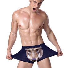 3D Wolf Eagle Underwear Men Cotton Boxer Cartoon Panties Ucrotch Animal Print Shorts Calzoncillos Homme TIML66