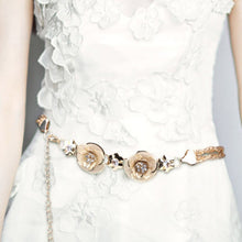 All-match Sweet Metal 3 and 5 Flowers Skirt Decorated Belly Chains Body Jewelry Chain TIML66