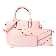 Women 3Pcs Purses And Handbag Set PU Leather Snakeskin Designer Tote Clutch Bag Retro Ladies Bolsas TIML66 TIML66