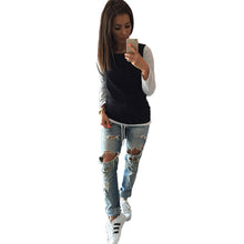 Casual T-shirt Women Color Block Drawstring Design Round Neck Long Sleeve Plus Size T Shirt Women Tops Blusa TIML66 TIML66