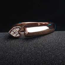 crystal heart rings roxi women wedding engagement love sweet jewelry rings rose gold plated smooth opening rings TIML66