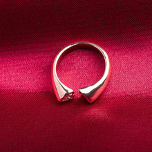 crystal heart rings roxi women wedding engagement love sweet jewelry rings rose gold plated smooth opening rings TIML66
