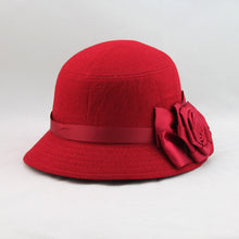 elegant women ladies fedora cloche flower rose bucket hat headwear gray TIML66