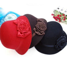 elegant women ladies fedora cloche flower rose bucket hat headwear gray TIML66