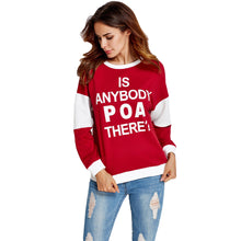 Harajuku Sweatshirt Women Contrast Letter Print O-Neck Long Sleeve Casual Pullover Hoody Tops RedDark Blue Sweat  TIML66 TIML66