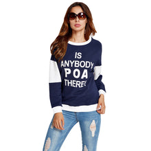 Harajuku Sweatshirt Women Contrast Letter Print O-Neck Long Sleeve Casual Pullover Hoody Tops RedDark Blue Sweat  TIML66 TIML66