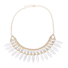 Jewelry Elegant Shinning Rhinestone Necklace Crystal Turquoise Necklace Girls Christmas Gift TIML66 TIML66