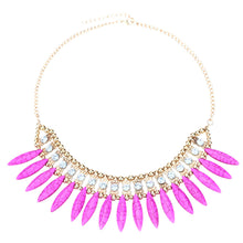 Jewelry Elegant Shinning Rhinestone Necklace Crystal Turquoise Necklace Girls Christmas Gift TIML66 TIML66