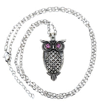 Jewelry Vintage Hollow Light Purple Eyes Owl Necklace Romacci Collar Chain Classic Animal Long Necklace  TIML66 TIML66