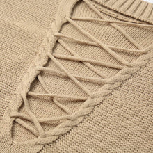 Lace Up Knitted Sweater Women Long Sleeve Turtleneck Casual Pullover Hollow Out Basic Knit Tops Jumper Pull  TIML66 TIML66