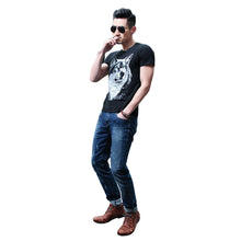 men cotton t-shirts 3d print wolf animal pattern short sleeve funny t-shirtss plus size casual tops tee camisetas black TIML66