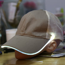 Night Fishing LED Baseball Cap Hat Light Glow Club Party Black Fabric Travel Hat Snapbacks Caps TIML66