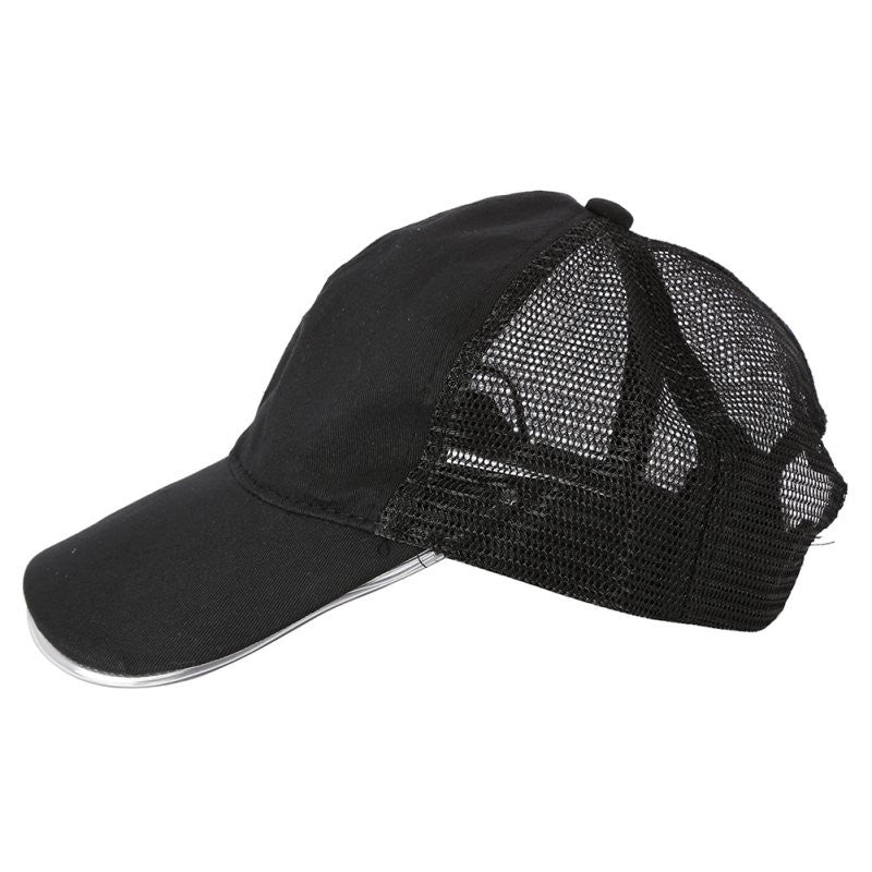 Night Fishing LED Baseball Cap Hat Light Glow Club Party Black Fabric Travel Hat Snapbacks Caps TIML66