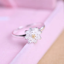 Romantic Lotus Flower Plant Silver Sterling Silver Adjustable Ring Jewelry Accessory Girls Bride Wedding Party TIML66 TIML66
