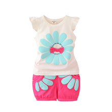 Toddler Baby Girls Clothing Set Sunflower Girls Clothes Sets Kids Casual Sport Suit Set TIML66