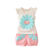 baby girls clothing set sunflower girls clothes sets kids casual sport suit set TIML66
