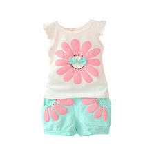 baby girls clothing set sunflower girls clothes sets kids casual sport suit set TIML66