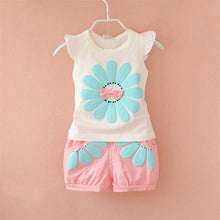 Toddler Baby Girls Clothing Set Sunflower Girls Clothes Sets Kids Casual Sport Suit Set TIML66