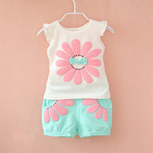 Toddler Baby Girls Clothing Set Sunflower Girls Clothes Sets Kids Casual Sport Suit Set TIML66