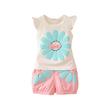 Toddler Baby Girls Clothing Set Sunflower Girls Clothes Sets Kids Casual Sport Suit Set TIML66