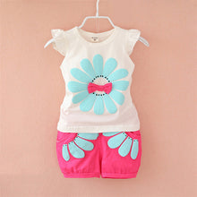 baby girls clothing set sunflower girls clothes sets kids casual sport suit set TIML66