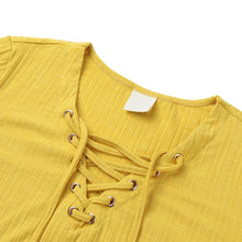 Women Basic Knitwear Cross Lace-Up Tricot V Neck Long Sleeve Solid Slim Knitted Shirt Knitting Plus Size Pullover Tops TIML66 TIML66